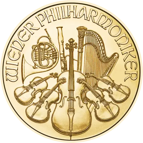 Zlatá minca Viedenskí filharmonici 2026, 1 oz