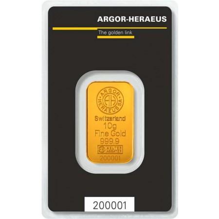 Zlatý zliatok Argor Heraeus 10&nbsp;g