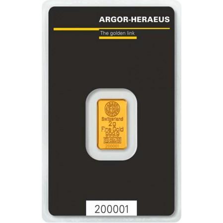 Zlatý zliatok Argor Heraeus 2&nbsp;g
