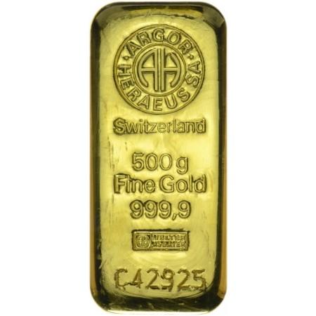 Zlatý zliatok Argor Heraeus 500&nbsp;g