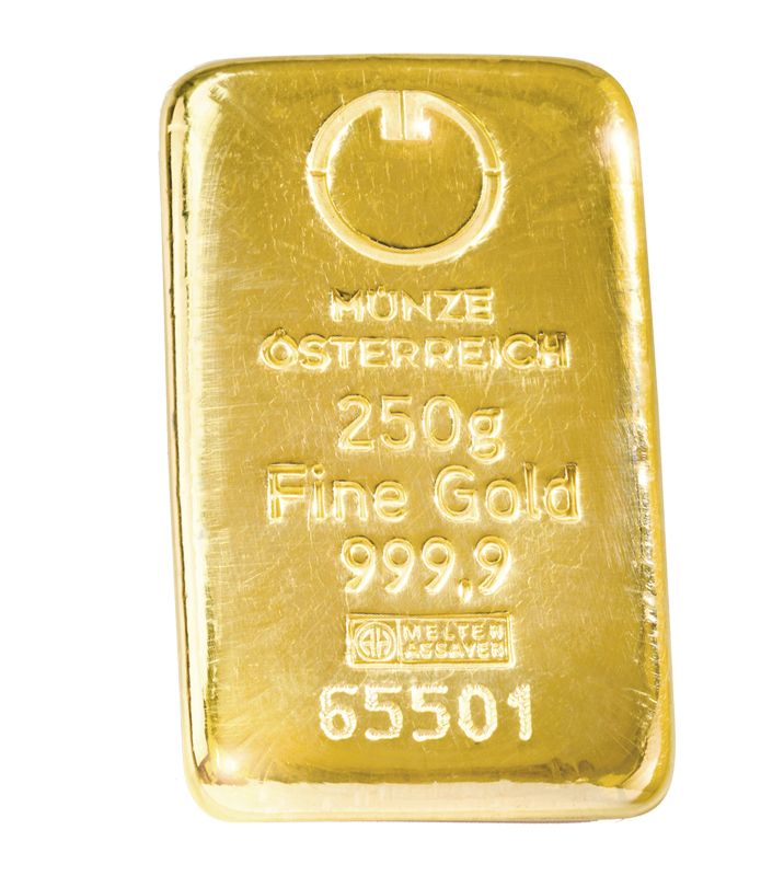 Zlatý zliatok Rakúská mincovna 250&nbsp;g