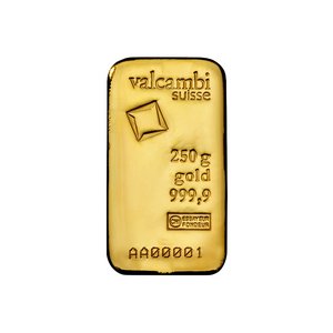 Zlatý zliatok Valcambi 250&nbsp;g