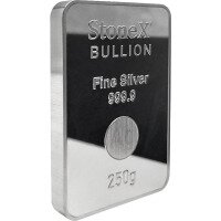 Strieborná minca StoneX Bar, 250&nbsp;g