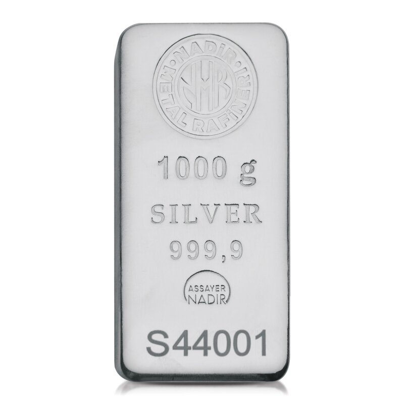 Strieborný zliatok 1000&nbsp;g Nadir Metal Rafineri