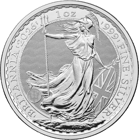Strieborná minca Britannia Charles III 2026, 1&nbsp;oz